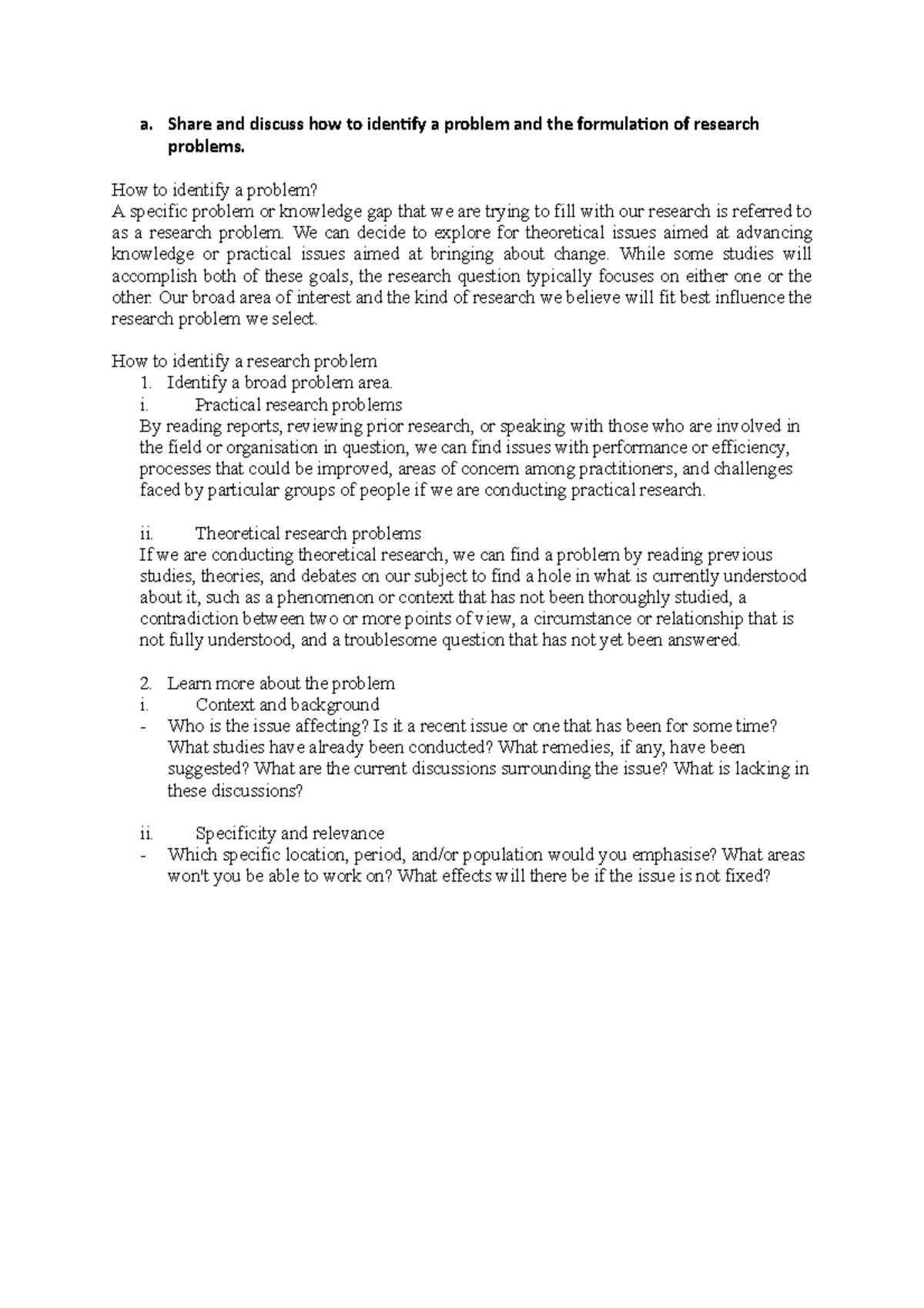OCP NBHS1703 - how to formulate problem statement - a. Share and ...