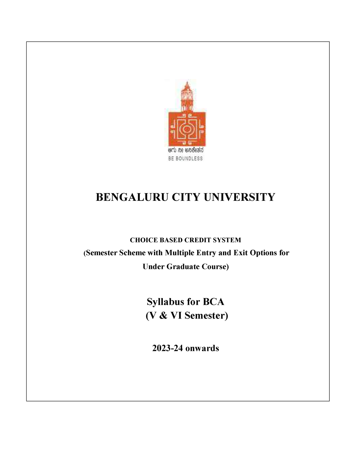 BCA - BCA Syllabus For 1st - 6th Semester Of BCU And BU University ...