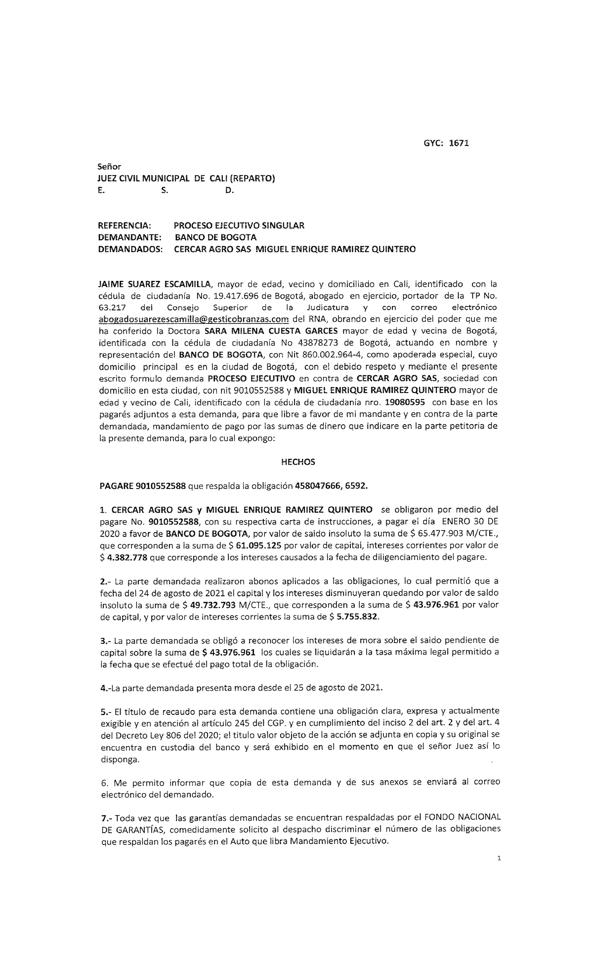04Demanda - modelo de demanda - derecho civil bienes - Studocu
