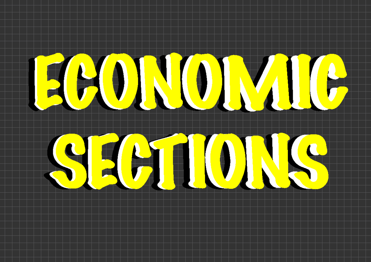 Mechanics EconomicSection ECONOMIC SECTIONS ECONOMIC SECTIONS