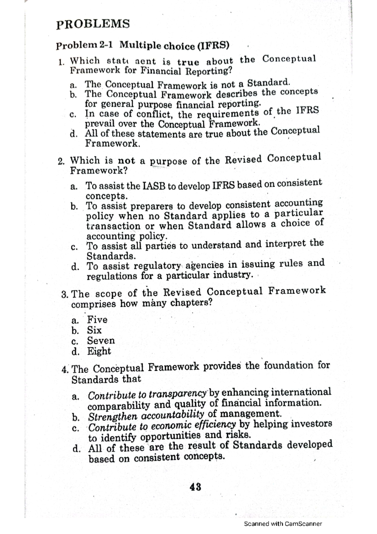 CFAS CHAPTER 2 (Assignments) - Accountancy - Studocu