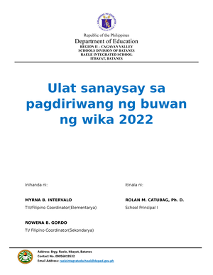 Filipino Modyul Ekspresyong Nagpapahayag Ng Damdamin Filipino Ibat Ibang Ekspresyon Sa