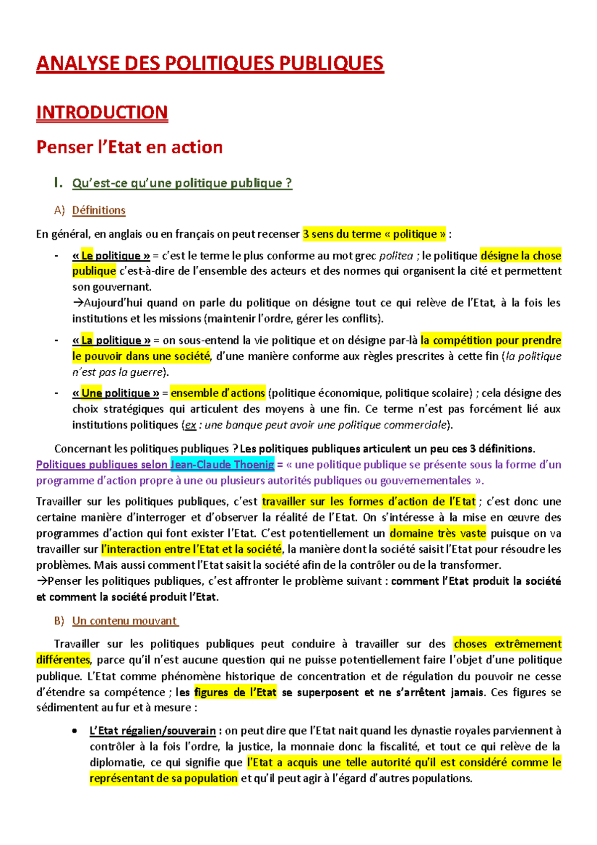 Politique Publique - ANALYSE DES POLITIQUES PUBLIQUES INTRODUCTION ...