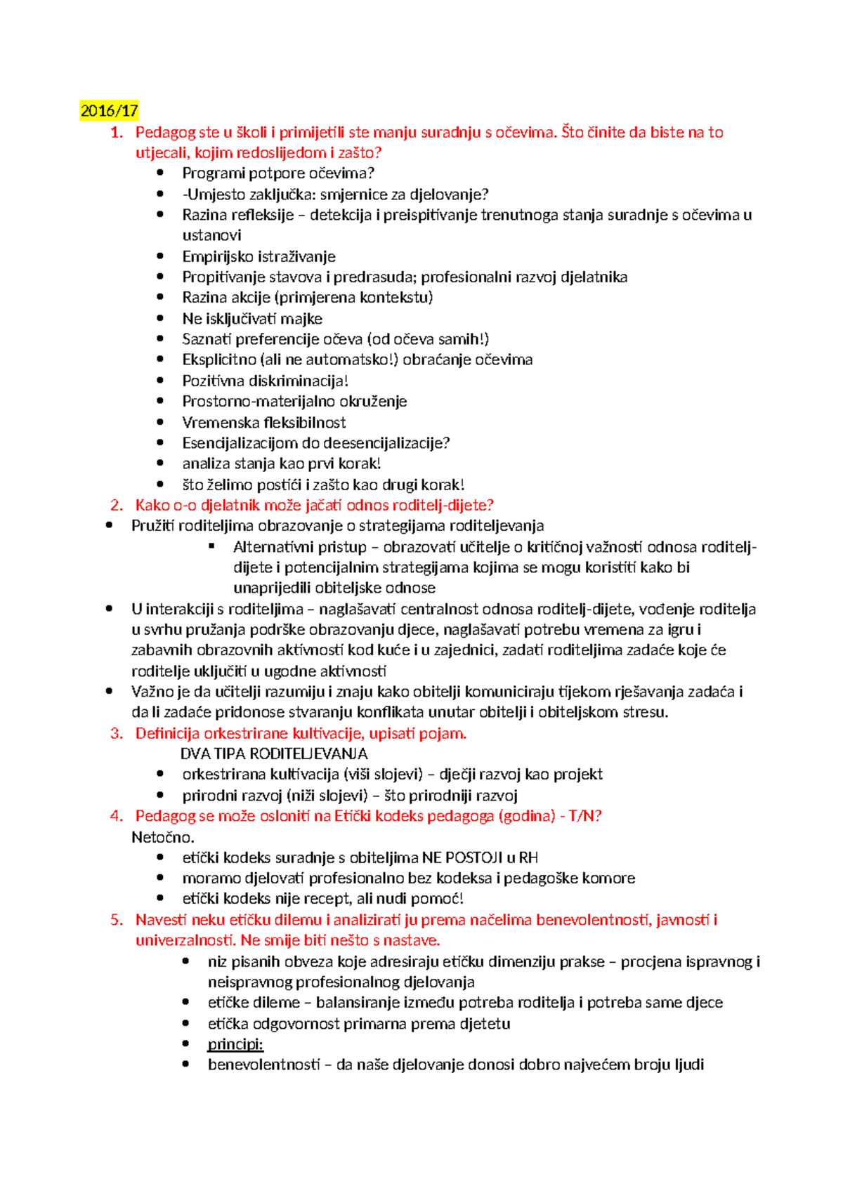 Pitanja kušević pooou - Copy - 2016/ Pedagog ste u školi i primijetili ...