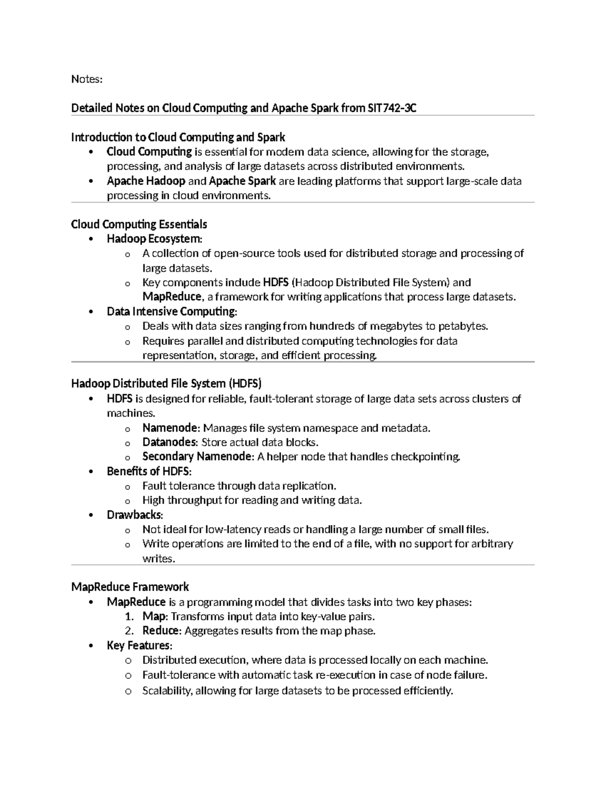 Exam Notes - lecture note summaries - Notes: Detailed Notes on Cloud ...