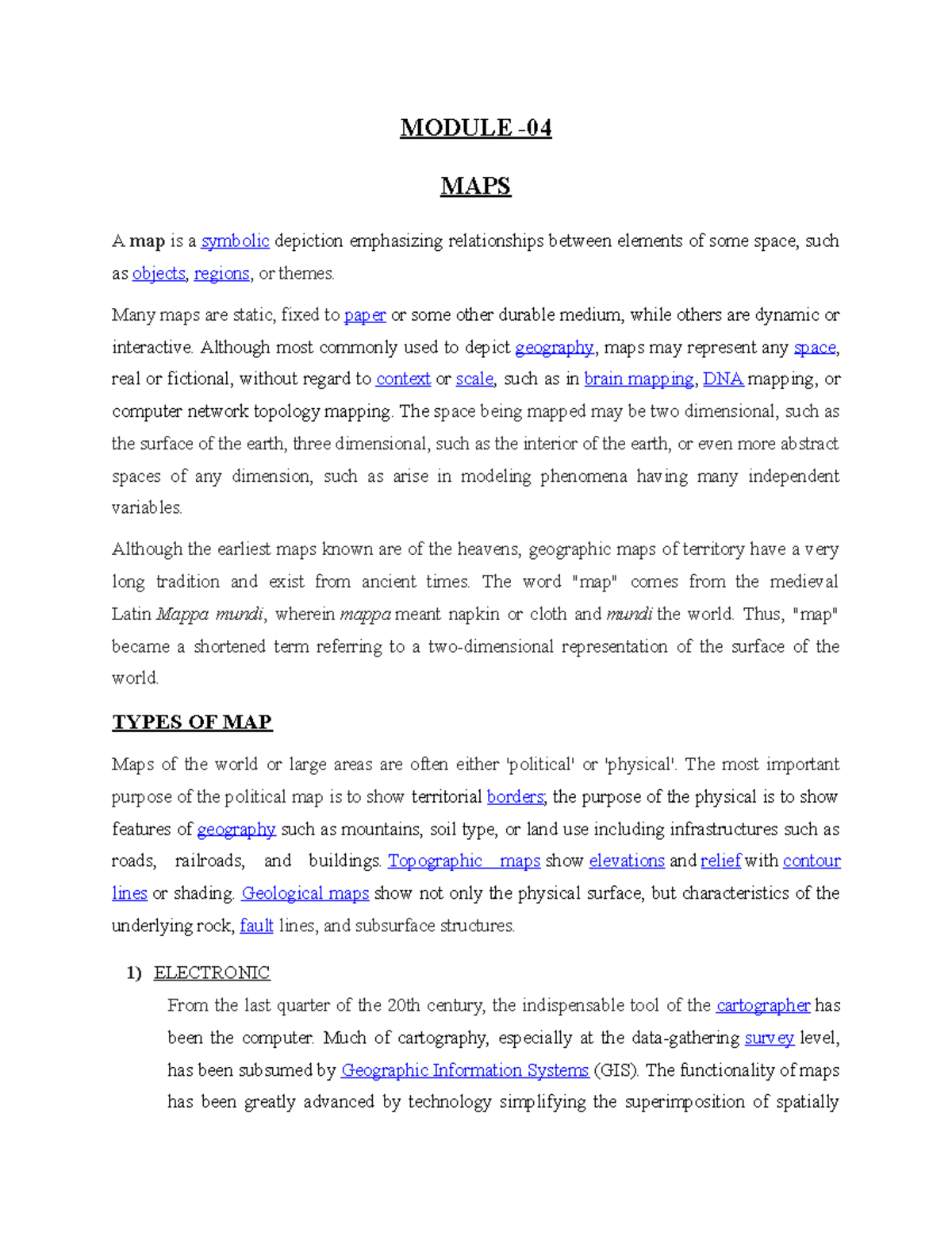 Module 4 - Lecture notes 12 - map reading and interpretation - Studocu