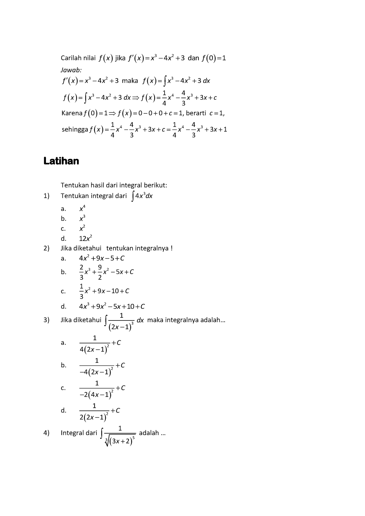 contoh-soal-integral-tak-tentu-carilah-nilai-f-x-jika-f-x-x-3-4-x-2-3