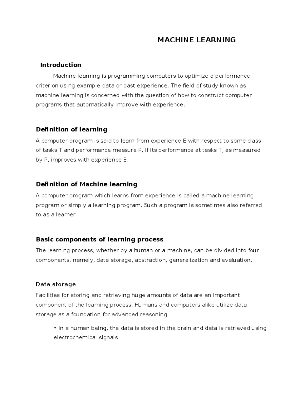 An Introduction To Machine Learning Techsupport