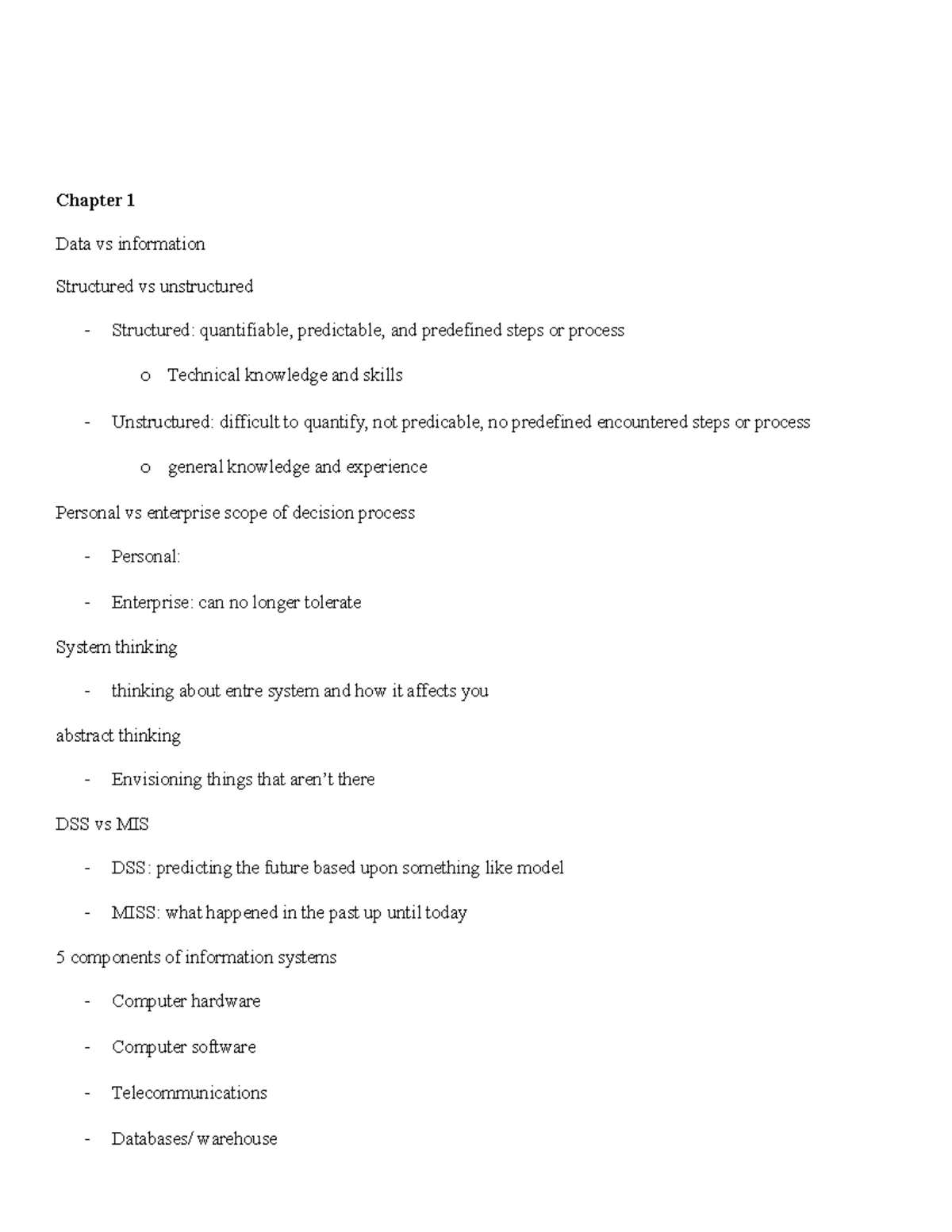 Cob 204 Final Exam Study Guide Chapter 1 Data Vs Information Cob 204 Final Exam Study Guide Chapter 1 Data Vs Information