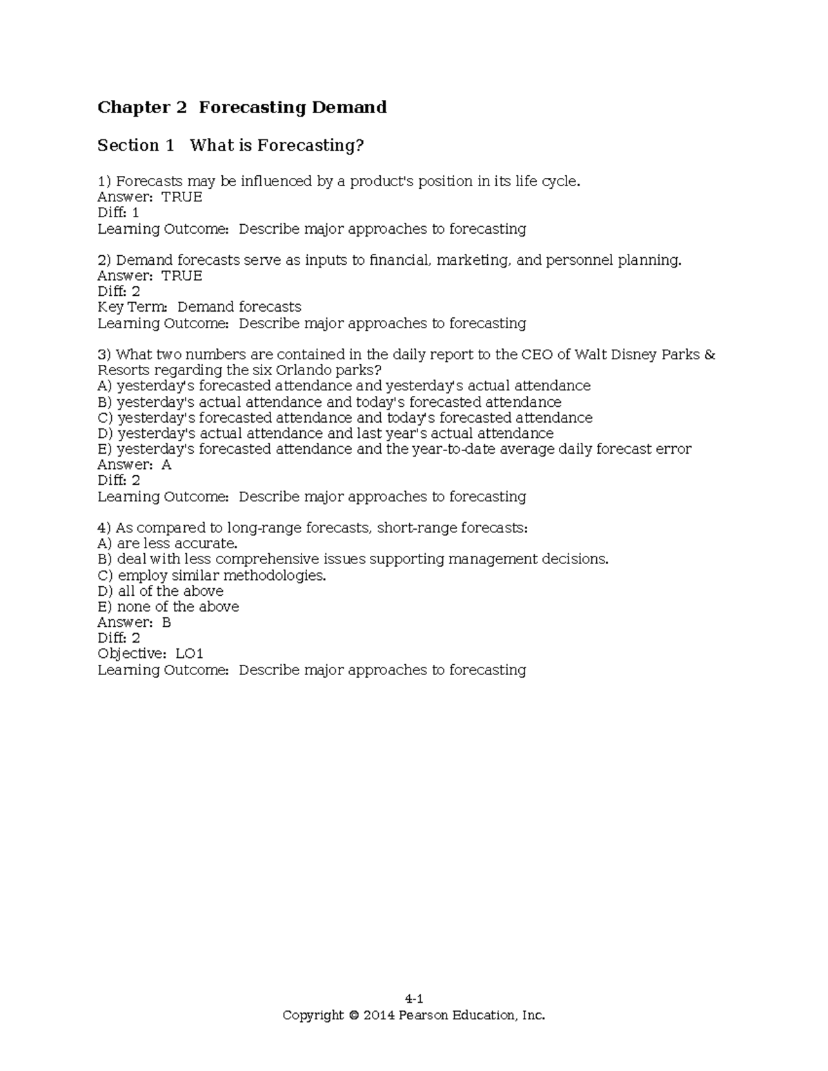 OM Ch-2 - This is a lecture notes fro OM Course - Chapter 2 Forecasting ...