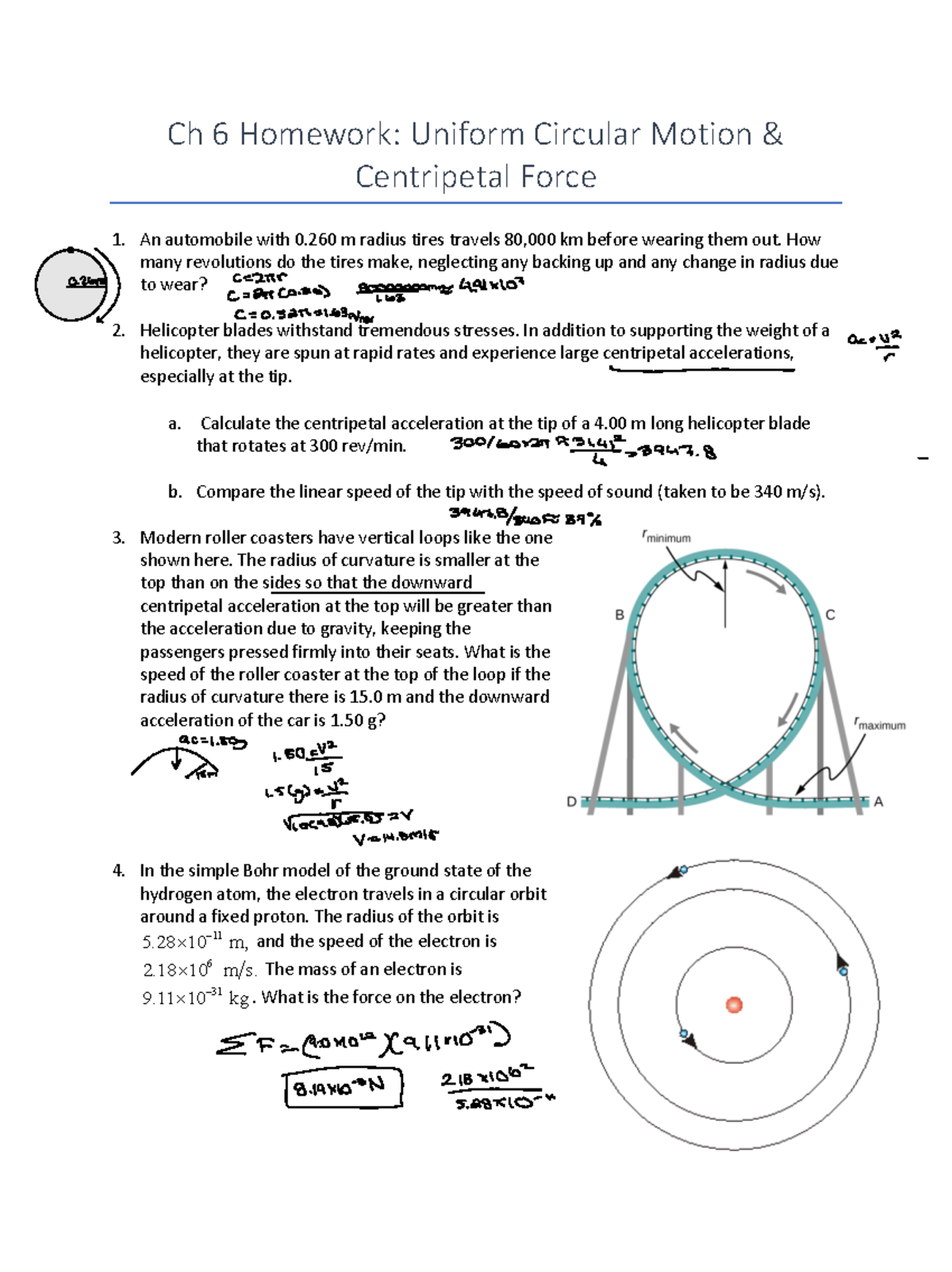 Chapter+6+Homework - homework for chapter 6 based on gravitation and ...