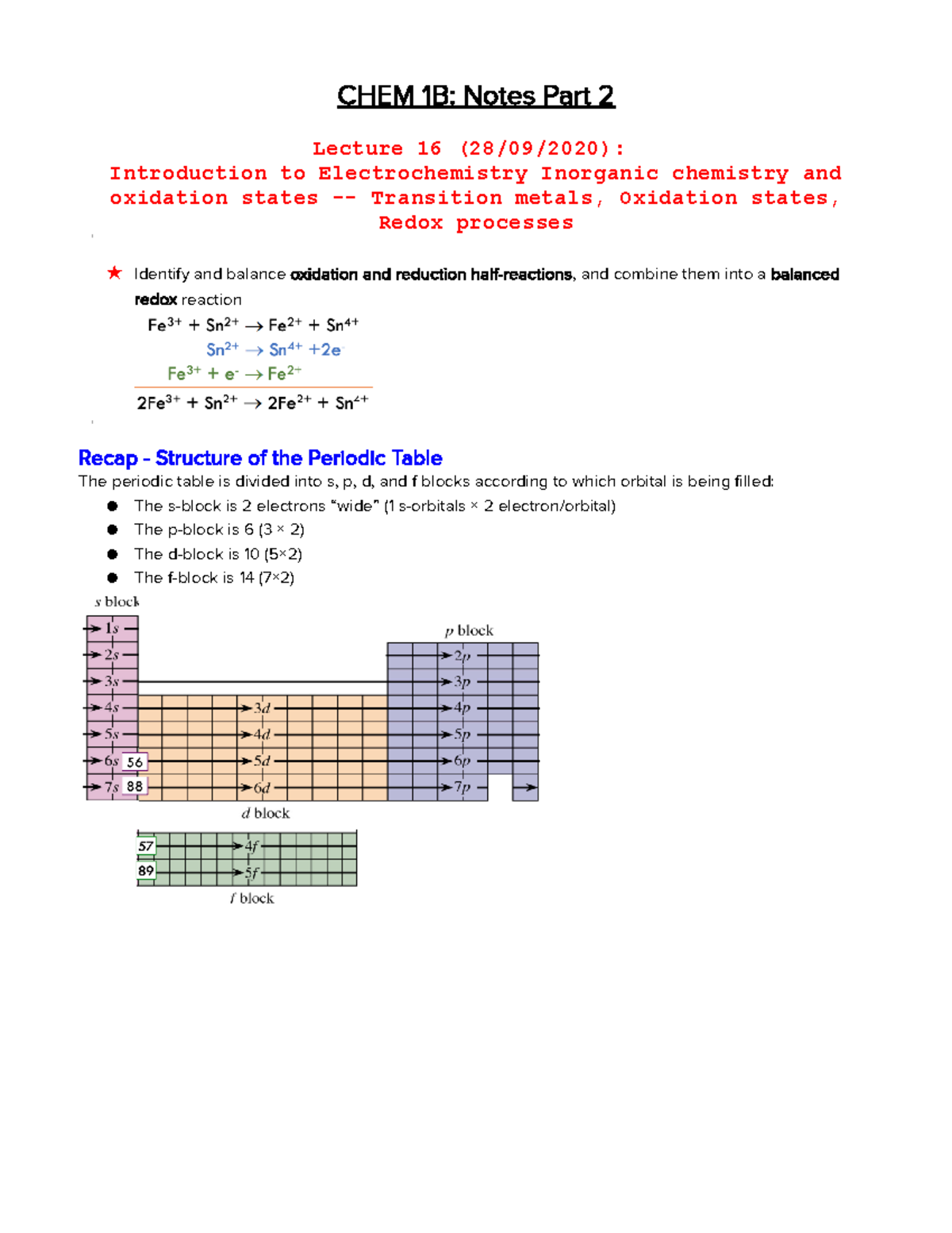 CHEM 1B Notes Part 2 - Teacher - CHEM1102 - USyd - Studocu