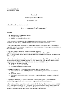 Practica 01Pri2019 Ondas - Universidad del Departamento de 1 Ondas y ...