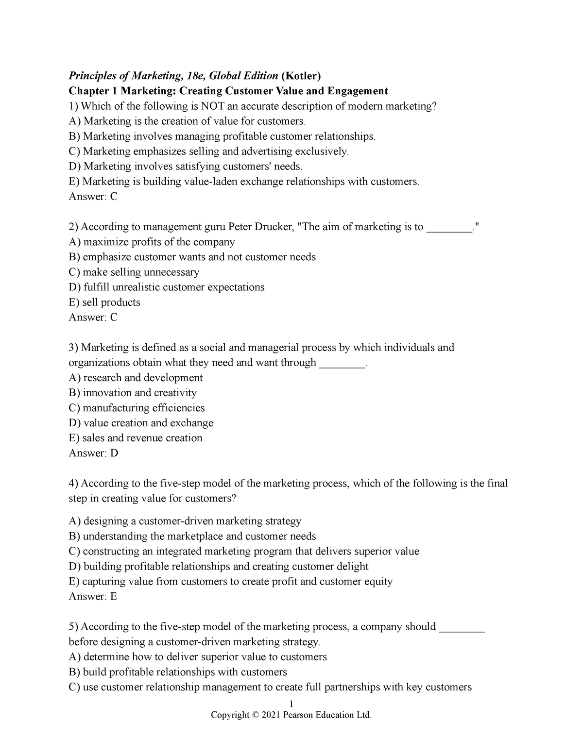 Final-Exam-MKT - MKT - Principles Of Marketing, 18e, Global Edition ...