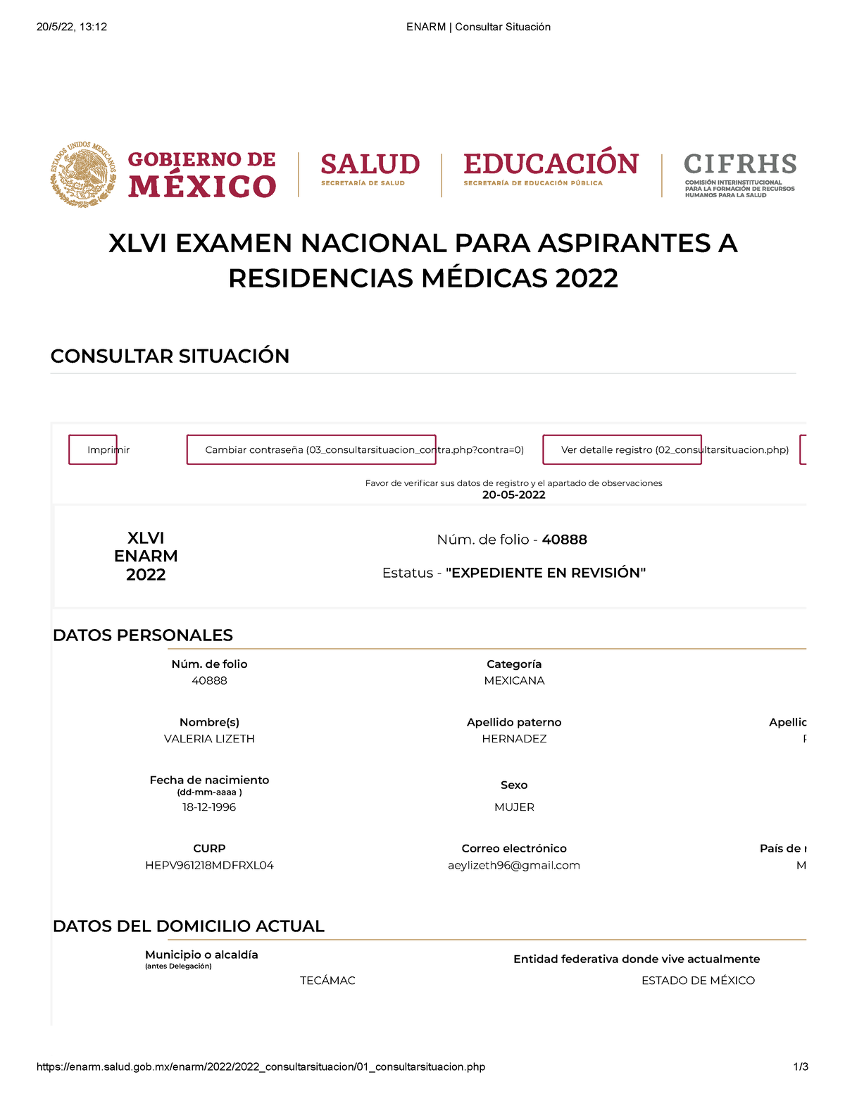 Enarm Consultar Situación copia Medicina UNAM Studocu