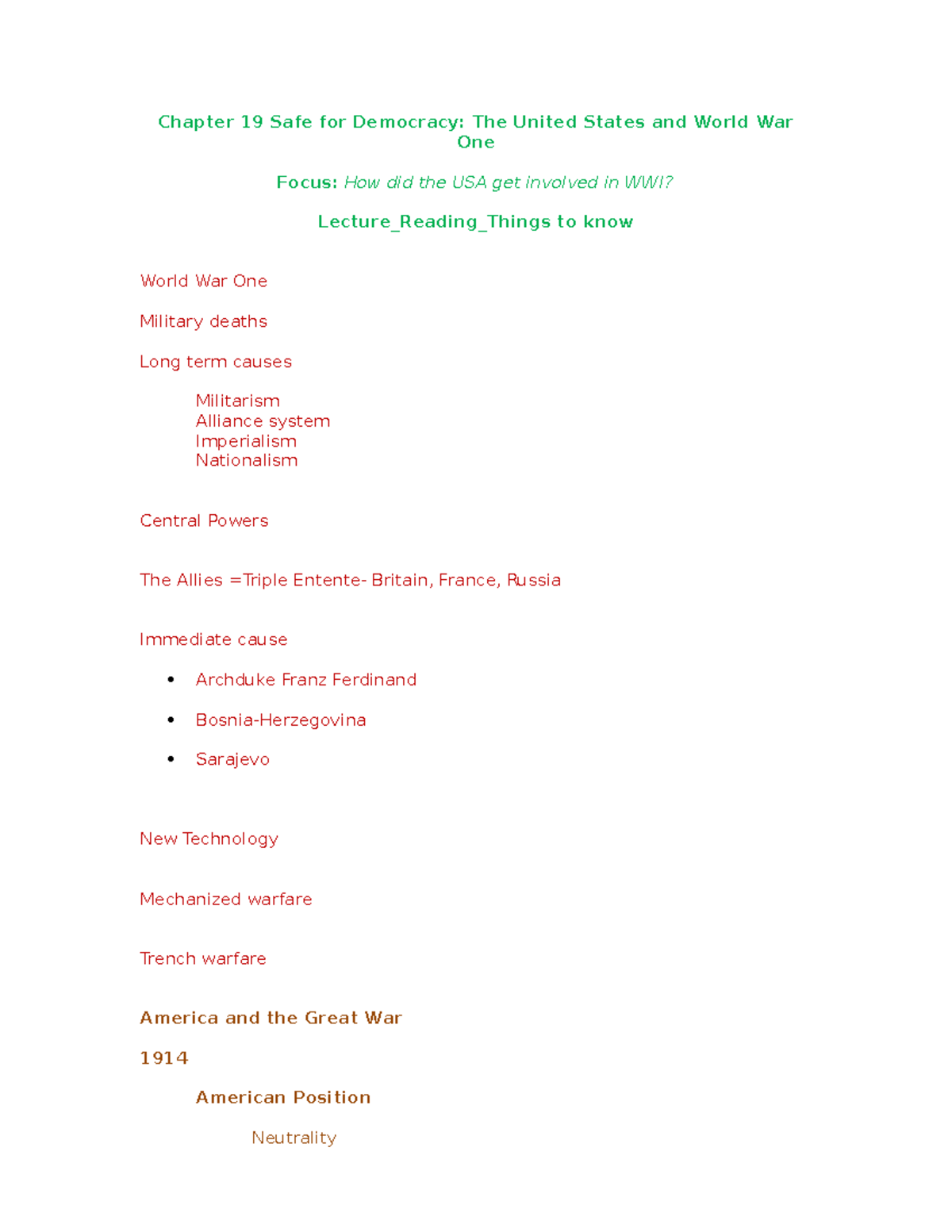 Chapter+19+Safe+for+Democracy Lecture Reading Things+to+Know - Chapter