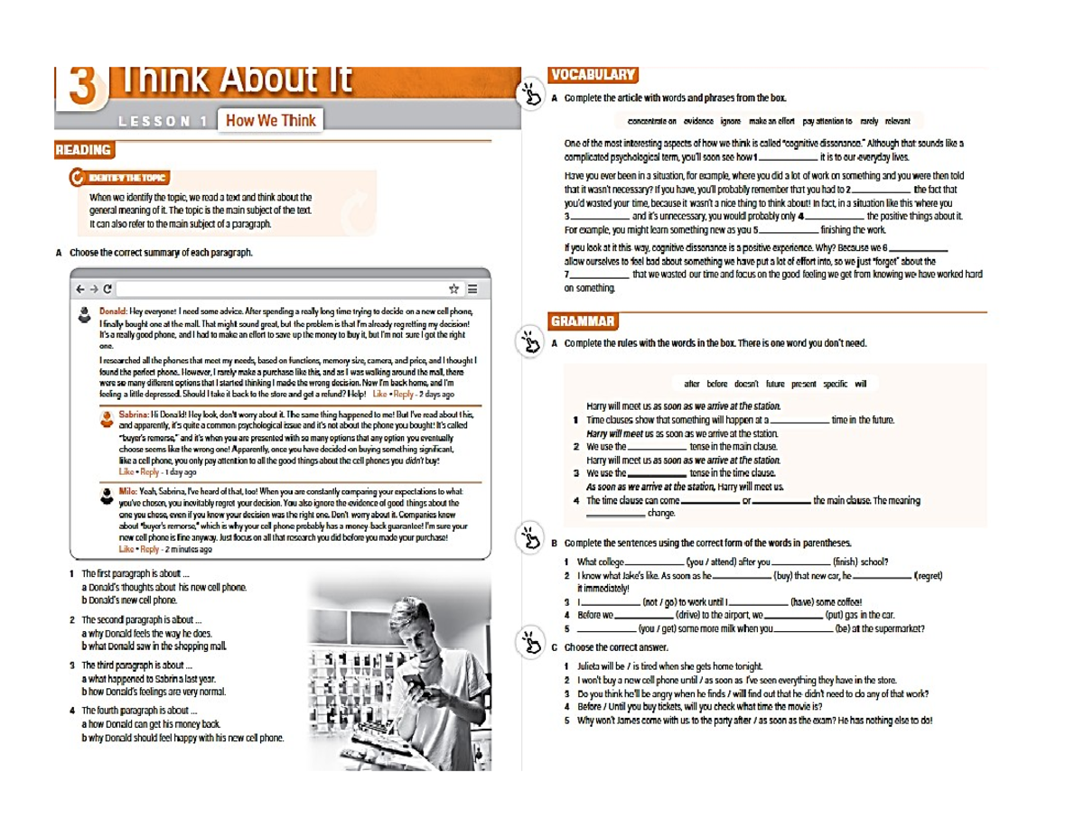 Unit 3 - A workbook - anotaciones - ingles, tarea - Studocu