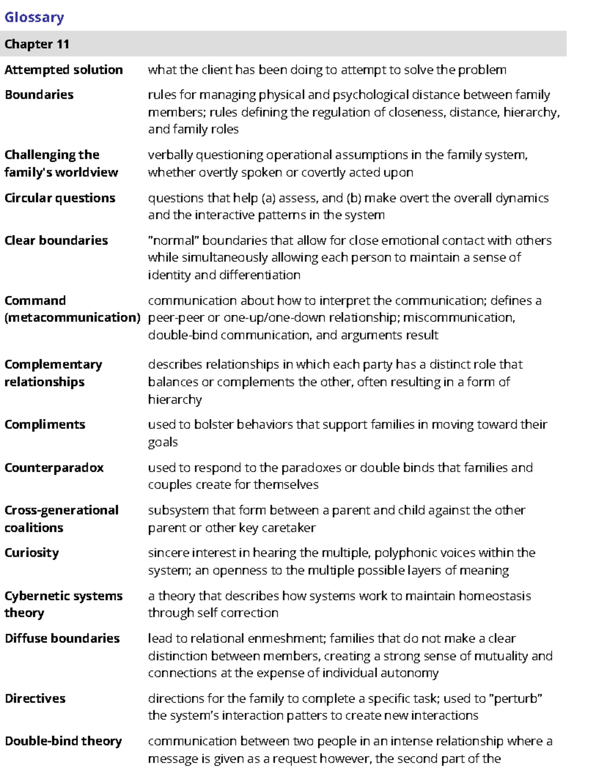 Student Resource Glossary - Glossary Chapter 11 Attempted solution what ...