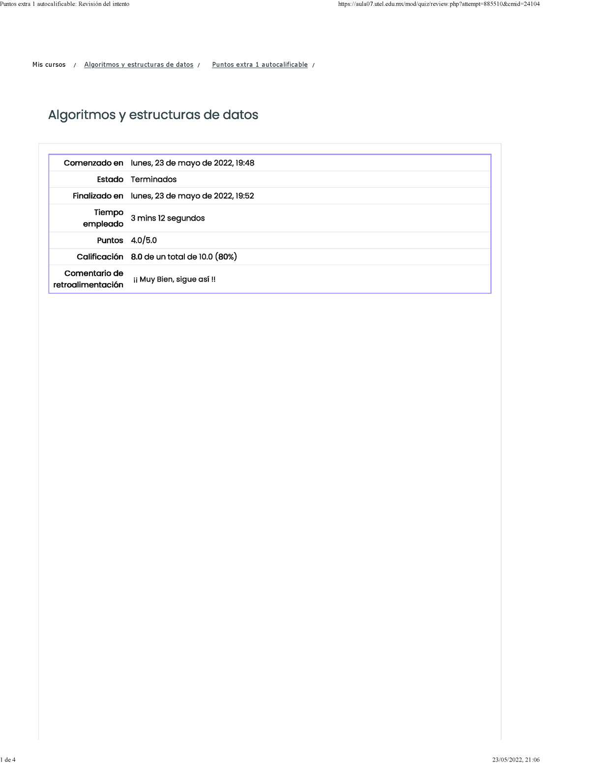 Sem1pextra - Algoritmos Y Estructura De Datos - Mis Cursos / Algoritmos ...