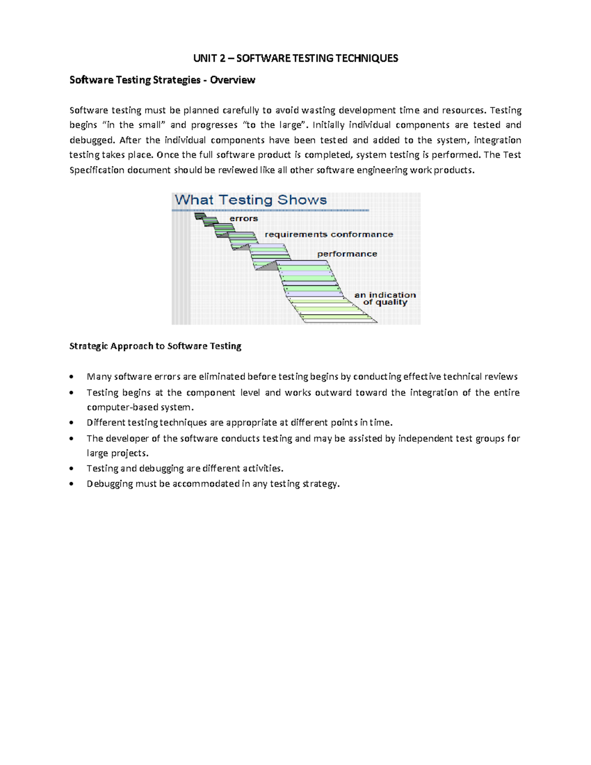 Software Testing Techniques - UNIT 2 – SOFTWARE TESTING TECHNIQUES ...