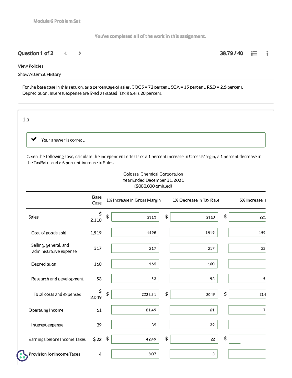 Question 1 Of 2 - Module 6 Problem Set - View Policies Show Attempt ...