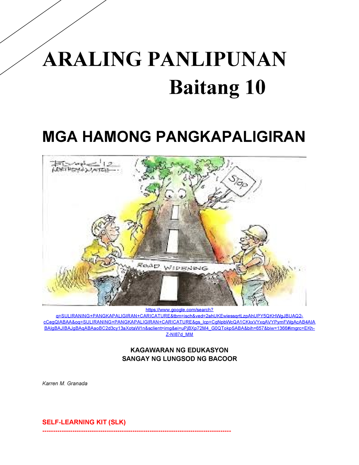 AP 10 Module- Suliraning- Pangkapaligiran - ARALING PANLIPUNAN Baitang ...