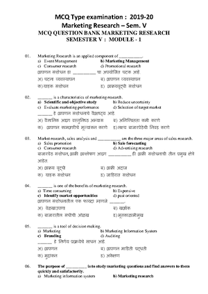 marketing research helps in mcq