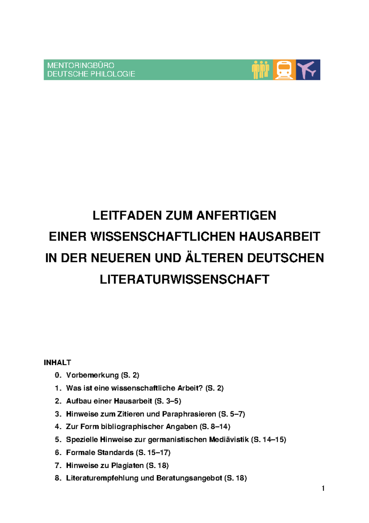 Leitfaden Literaturwissenschaft - LEITFADEN ZUM ANFERTIGEN EINER ...