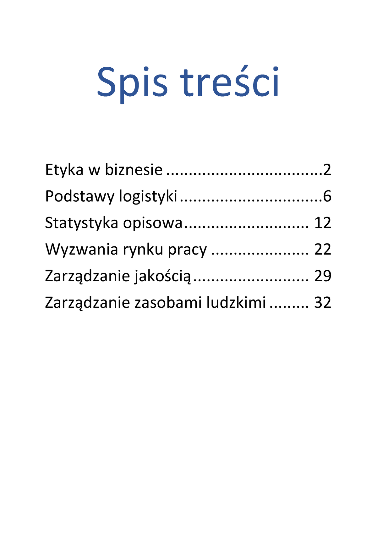 Quizy 3 Semestr 1 - Spis Treści Etyka W Biznesie ...