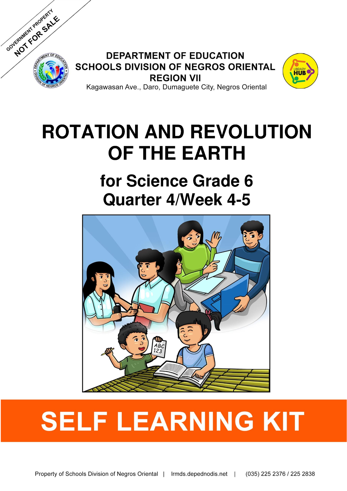 Science Slk G6 Q4 Week 4 5 Rotation And Revolution Of The Earth For Science Grade 6 Quarter 4 5081