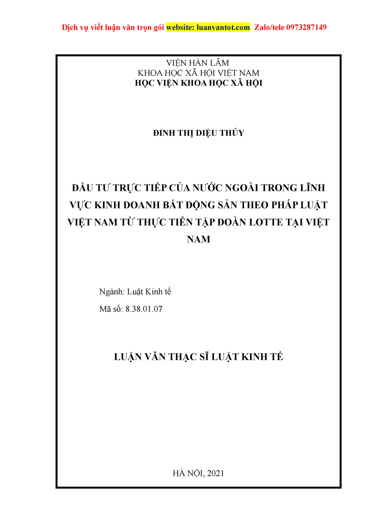 Pháp Luật Về Đầu Tư Trực Tiếp Nước Ngoài Trong Lĩnh Vực Kinh Doanh Bất ...