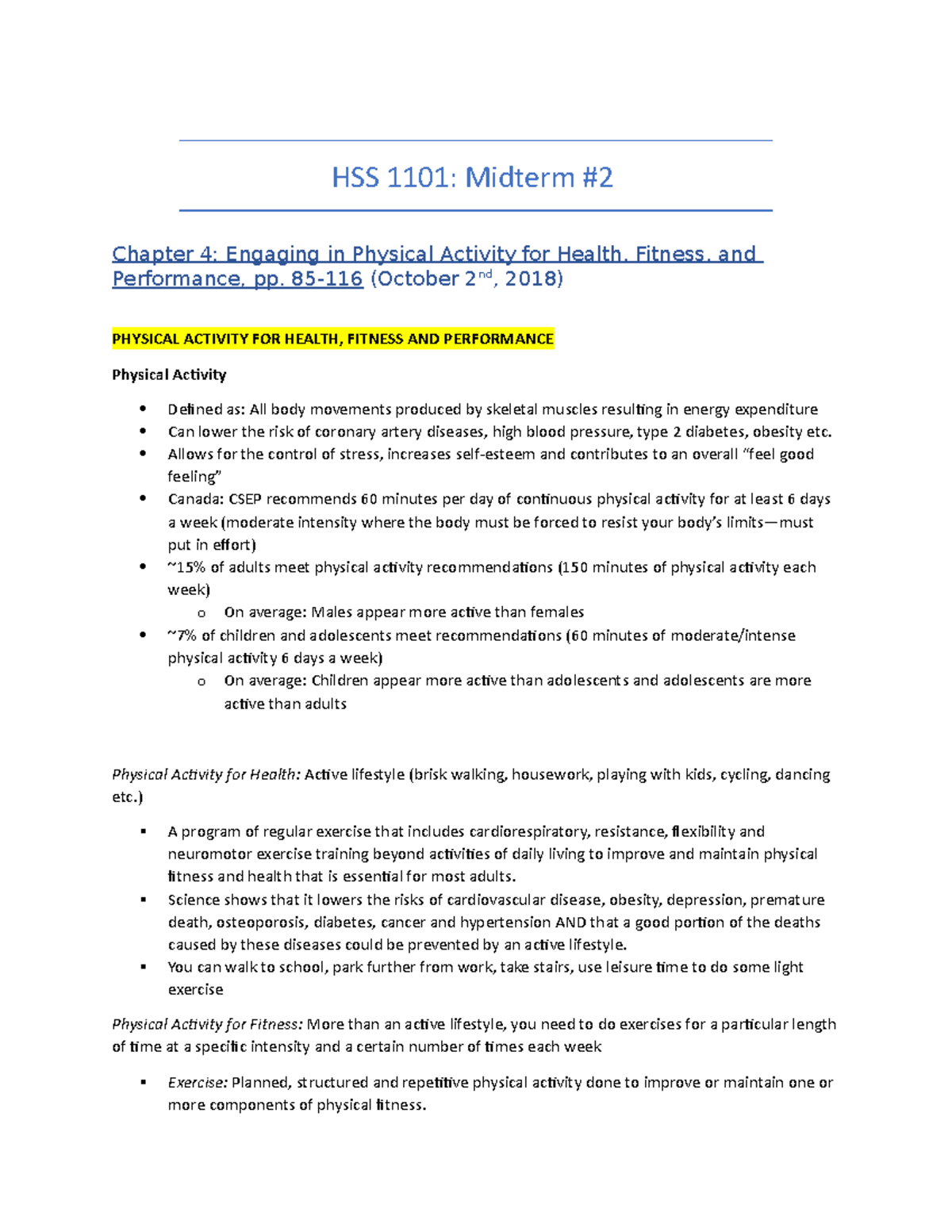 HSS 1101 Midterm 2 Notes - HSS 1101: Midterm Chapter 4: Engaging in ...