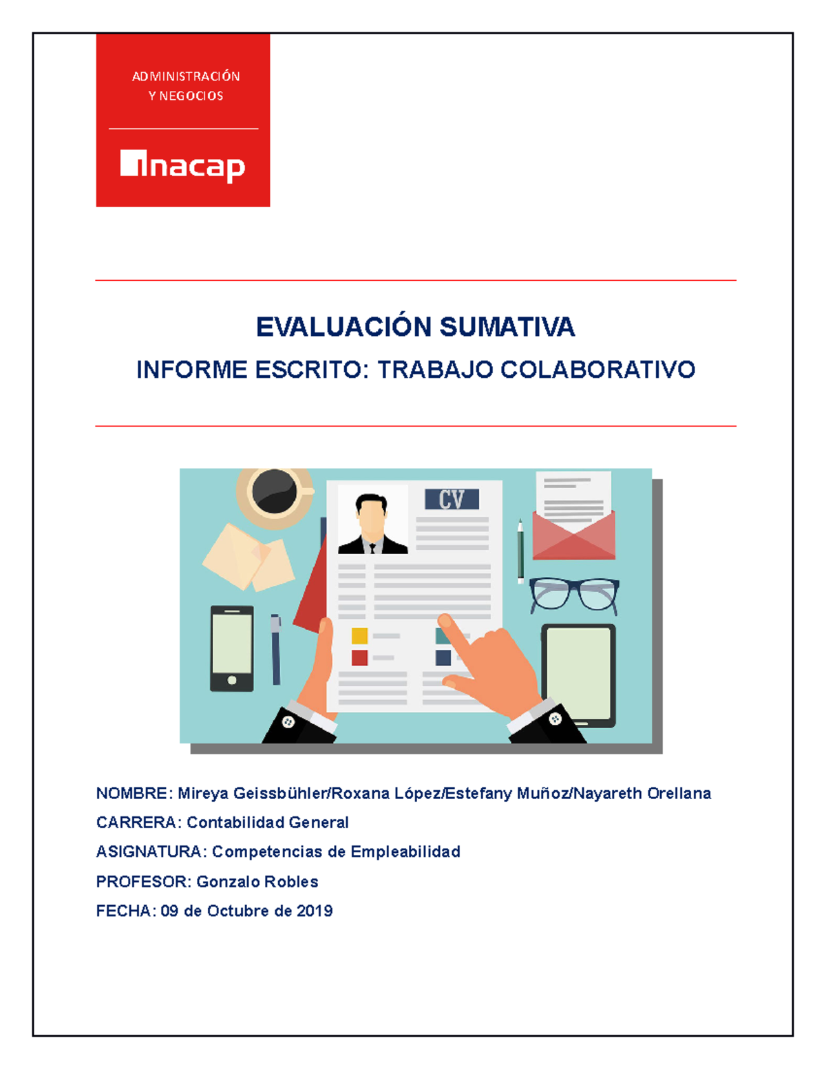 Actividad Sumativa Informe Competencias DE Empleabilidad - EVALUACIÓN ...