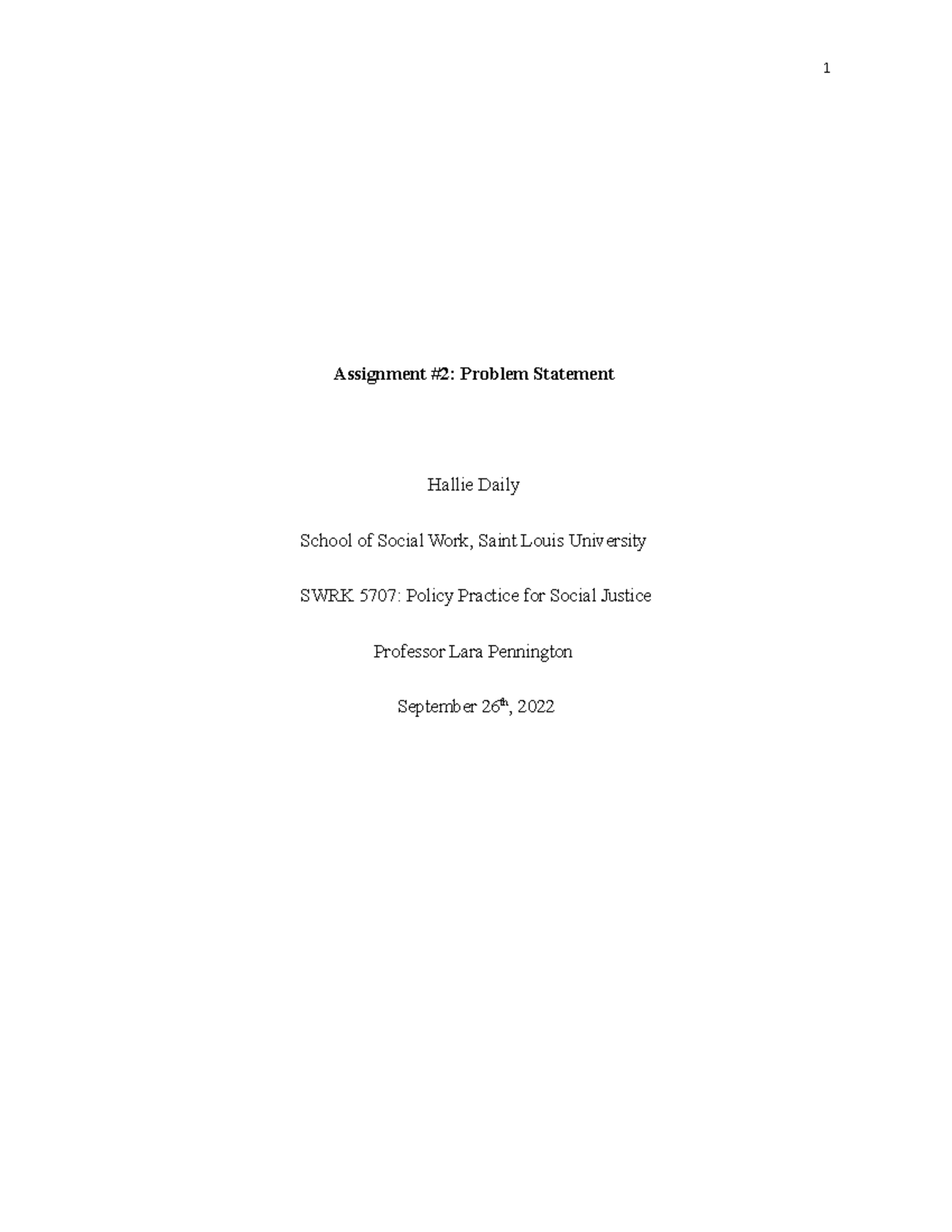 SWRK 5707 Assignment #2 Problem Statement - Assignment #2: Problem ...