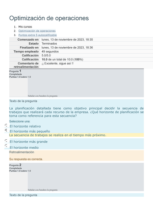 Optimización De Operaciones Examen Semana 3 - Optimización De ...