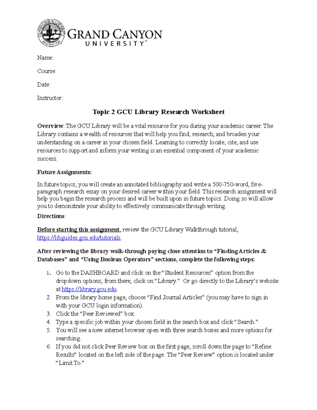 UNV 303 RS T2 Library Research Assignment - Name: Course: Date ...