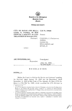 OCA-Circular-No - as a guide on courts inhibition of judges - Law on ...