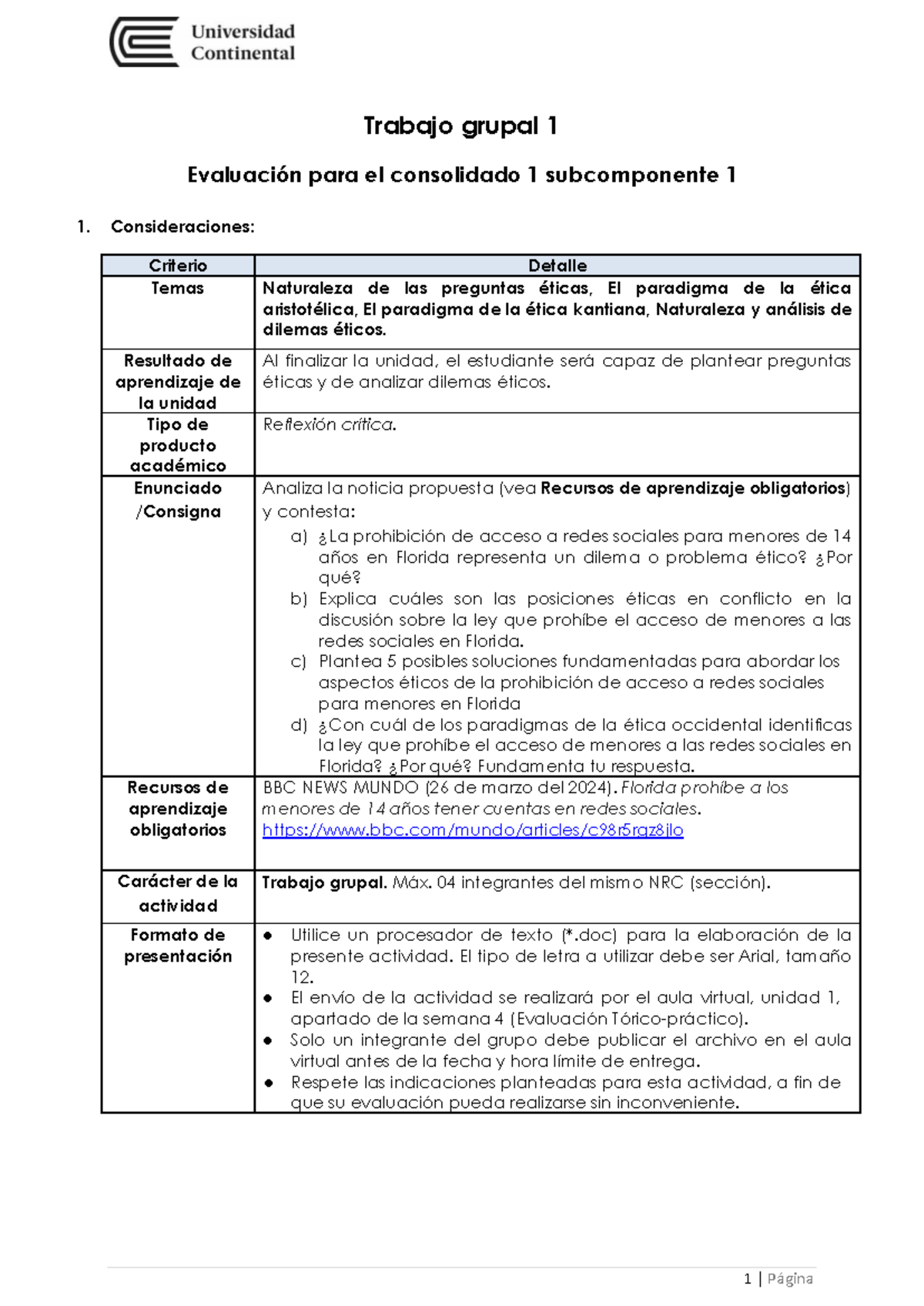 Consolidado 1-Subcomponente 1 - Trabajo Grupal 1 Evaluación Para El ...