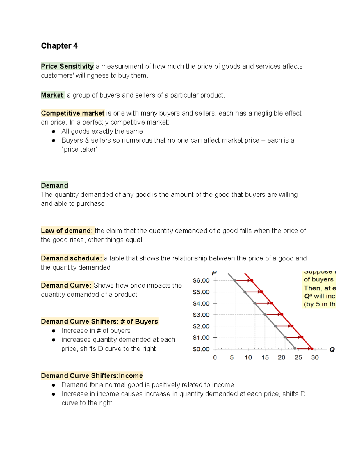 ECN 104 exam - Final exam notes - Chapter 4 Price Sensitivity a ...