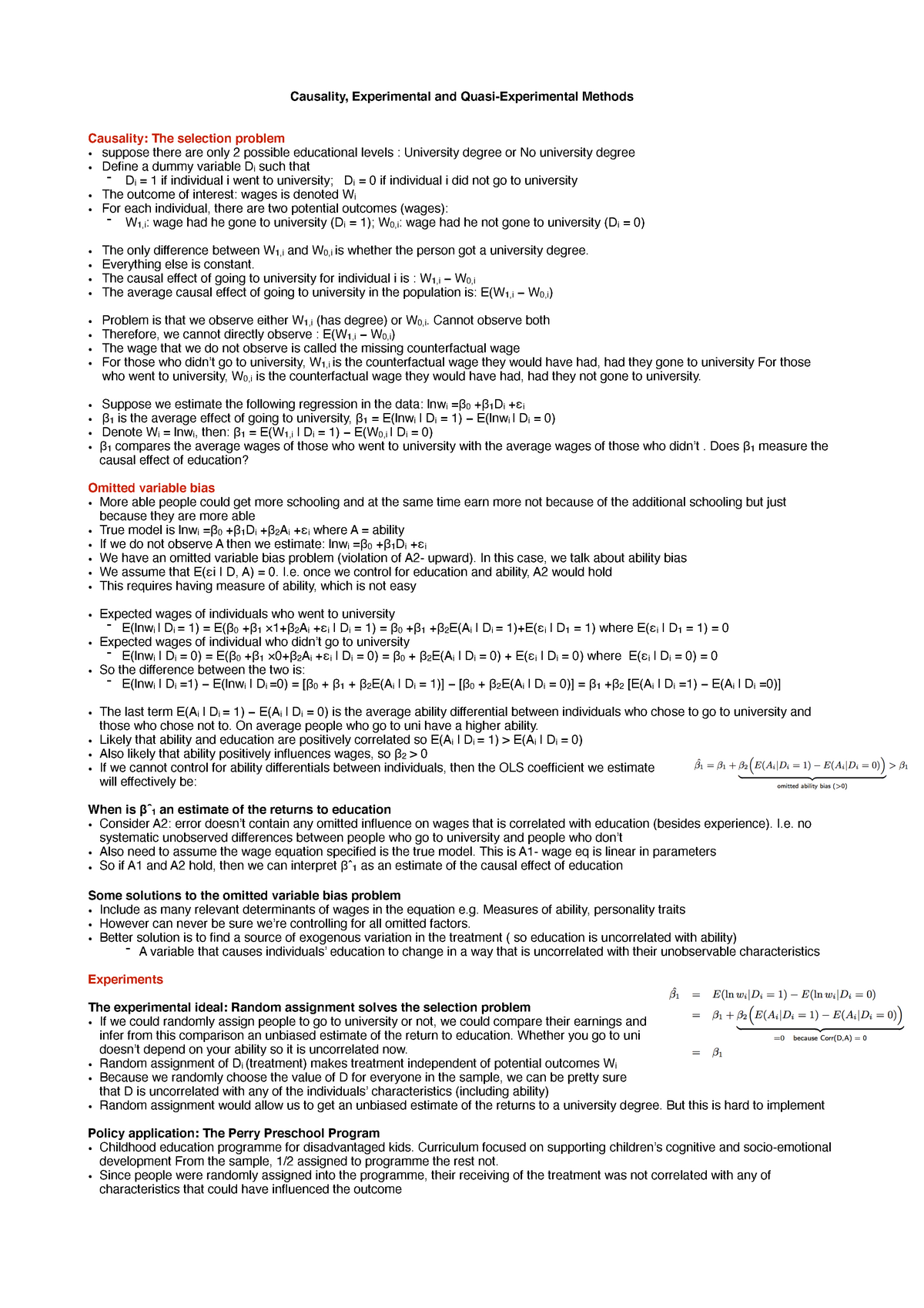 quasi experimental methods economics