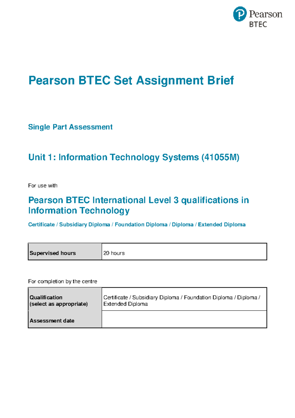 pearson set assignment guidance for unit 1 individual project