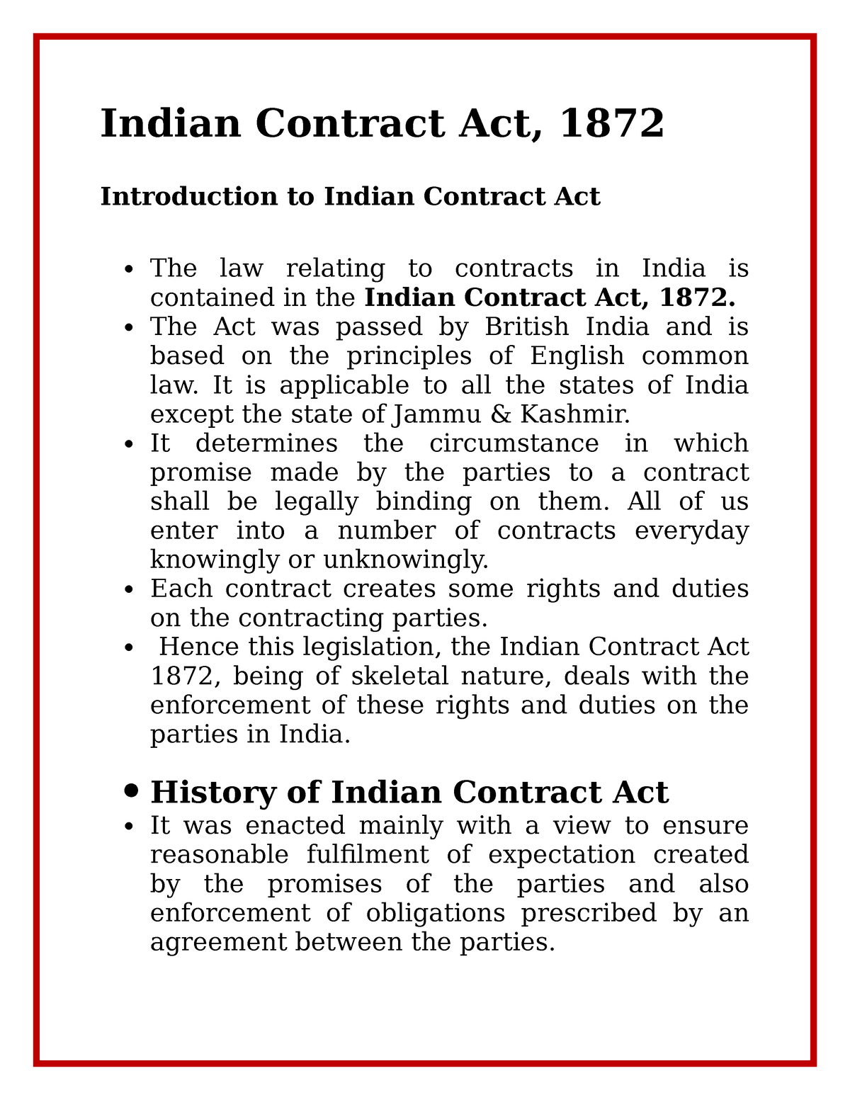assignment of indian contract
