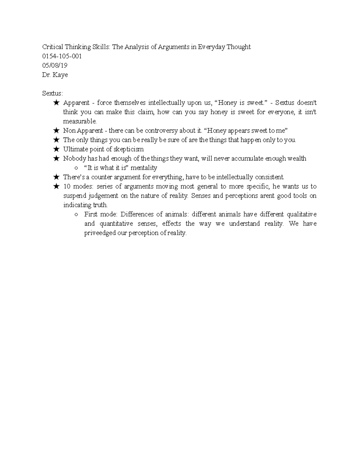 Critical Thinking Notes 05 08 - Critical Thinking Skills: The Analysis ...