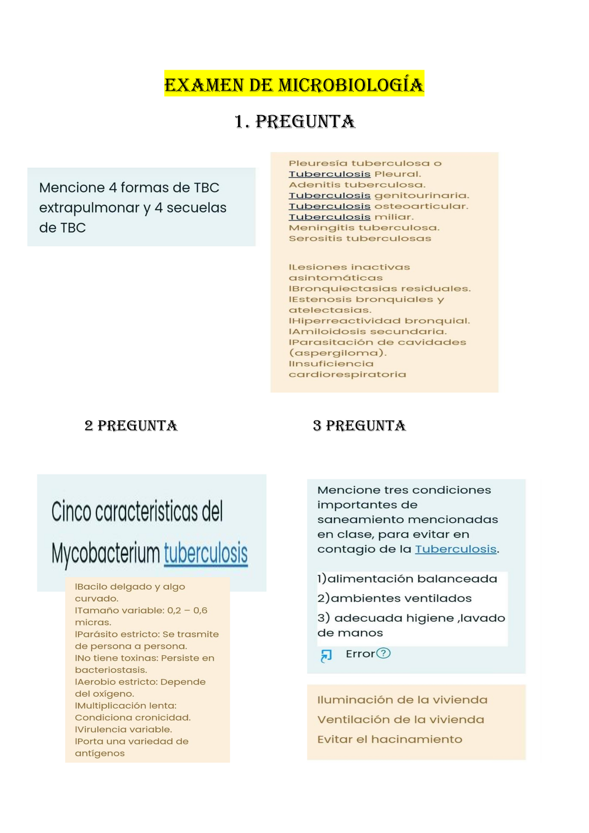 Examen De Microbiología Y Parasitologia - Examen De Microbiología 1 ...