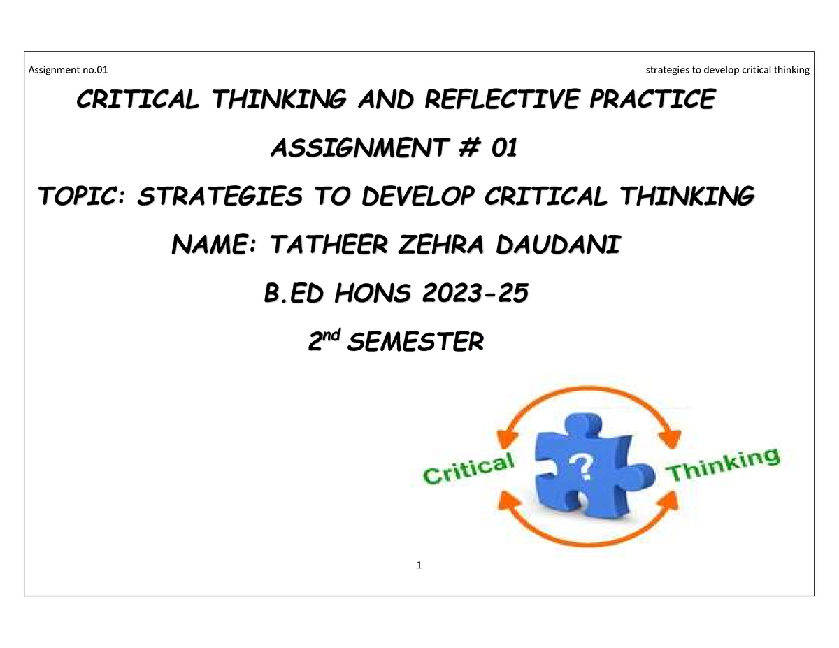 critical thinking and reflective practice book pdf in urdu