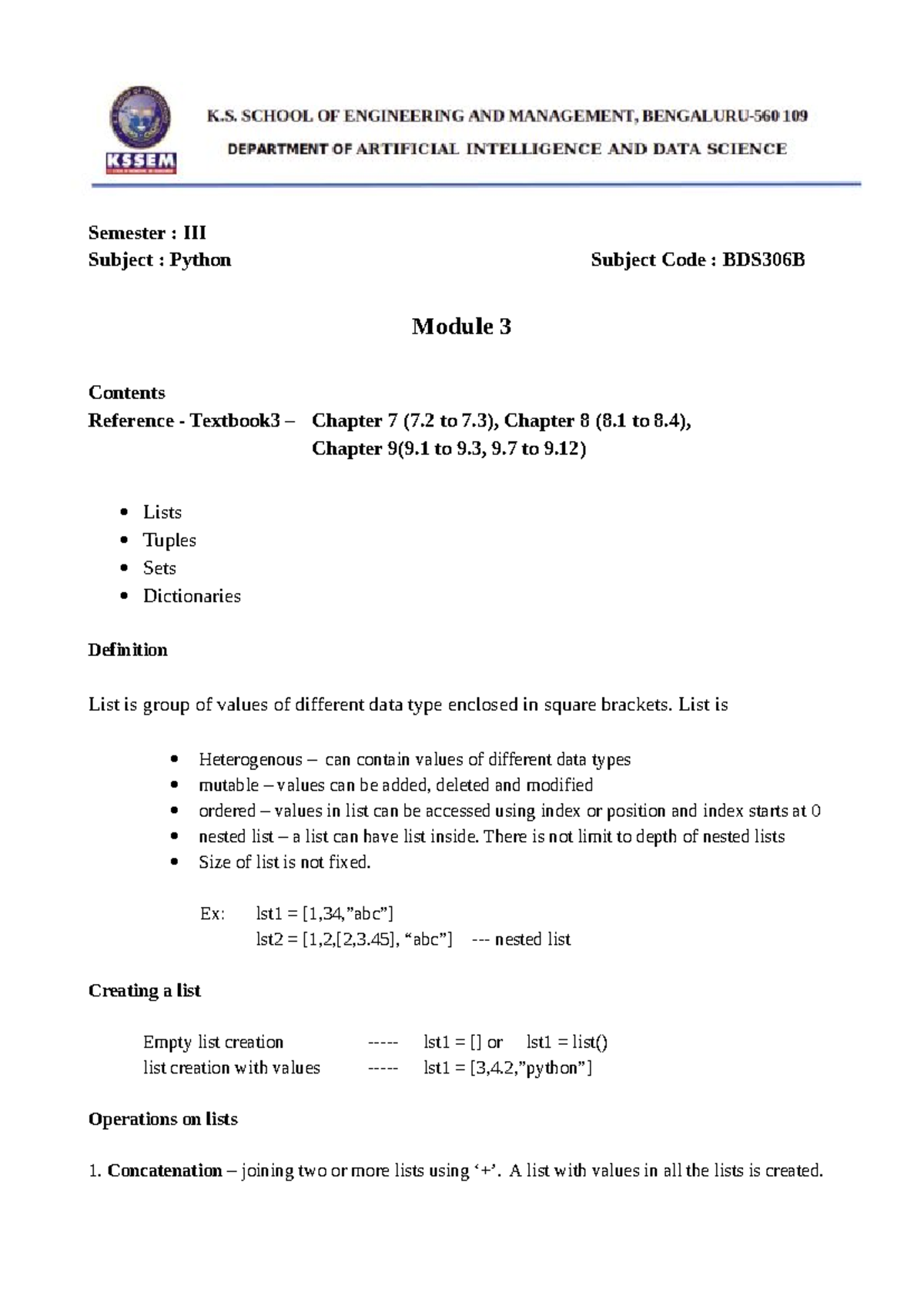 5 6098149159913656135 - Semester : III Subject : Python Subject Code ...