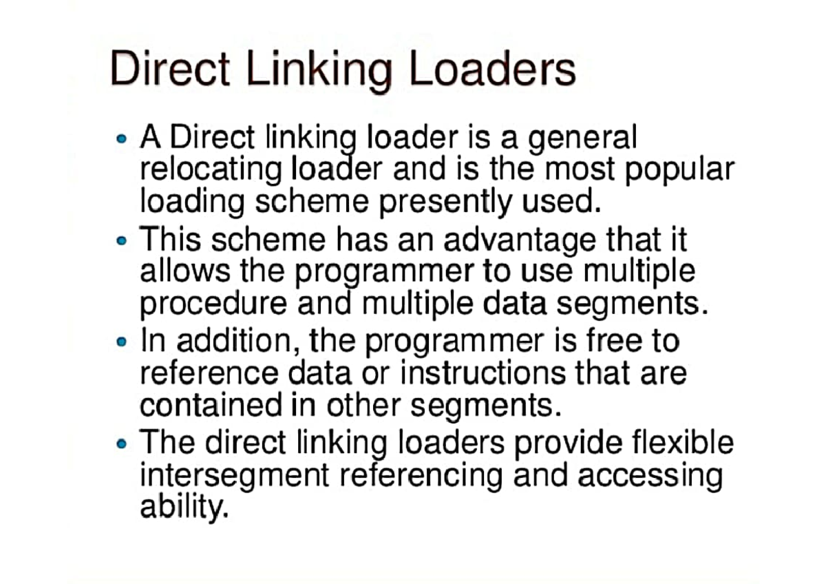Direct linking loader Dhhssh Computer Engineering Studocu