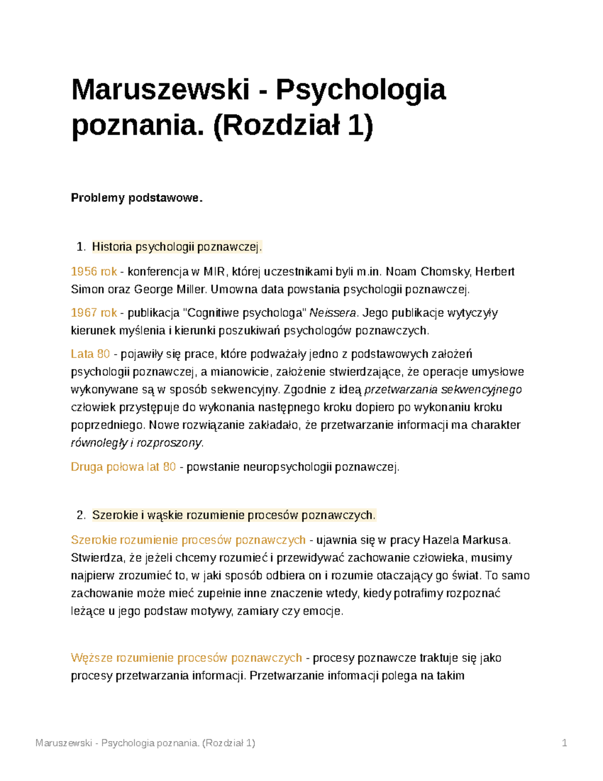 Tomasz Maruszewski Psychologia Poznania Pdf