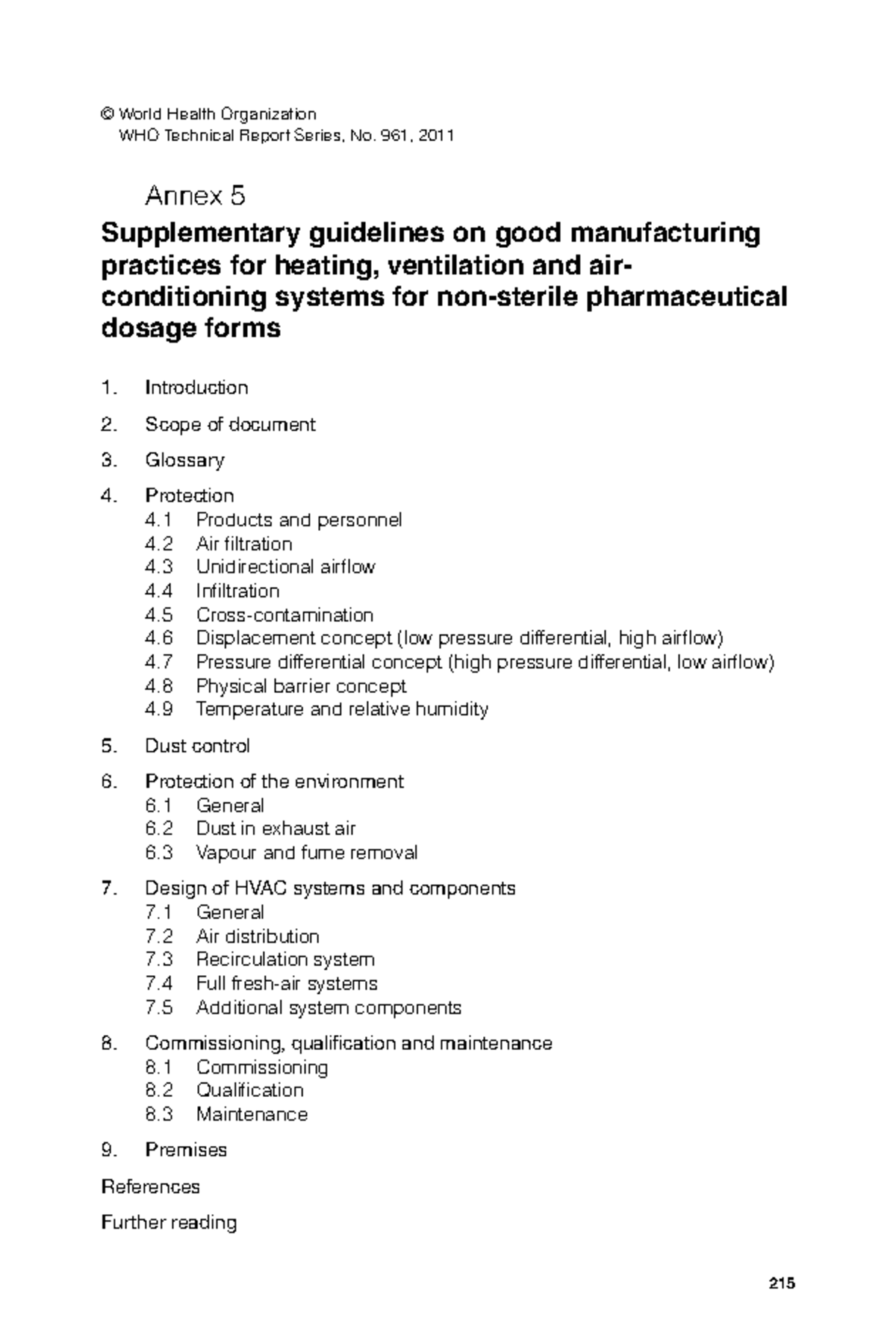 GMP for heating ventilation and air conditioning for non sterile