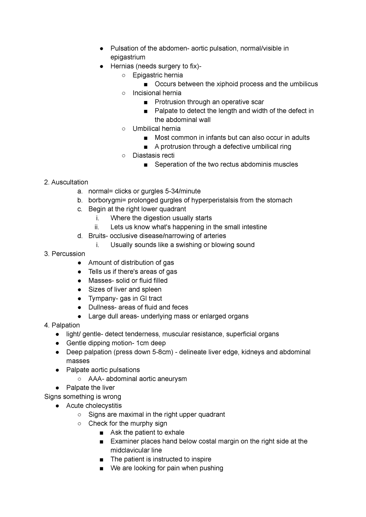 Health Assessment (55) - Pulsation of the abdomen- aortic pulsation ...